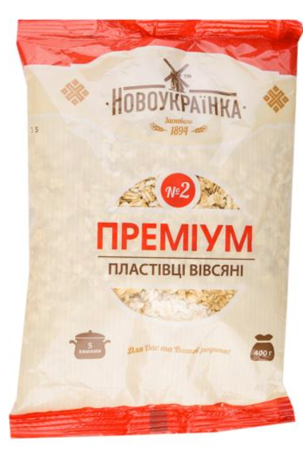 Пластівці вівсяні Новоукраїнка Екстра №2, 400г